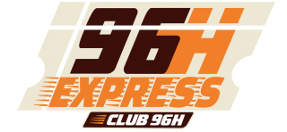 logo rétro 96h express avec badge club